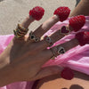 Beating Hearts Ring Silver