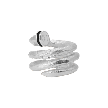Spike Spiral Silver Ring