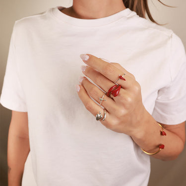 Chili Twirl Ring Silver