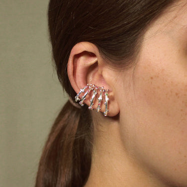 Twirl Trufa Glitter Silver Earcuff