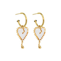 Crying Heart Medium Hoops