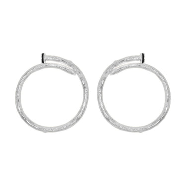 Twirl Spike XL Silver Earrings