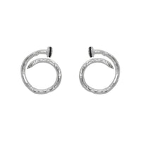 Aretes Spike Twirl Baby Plata