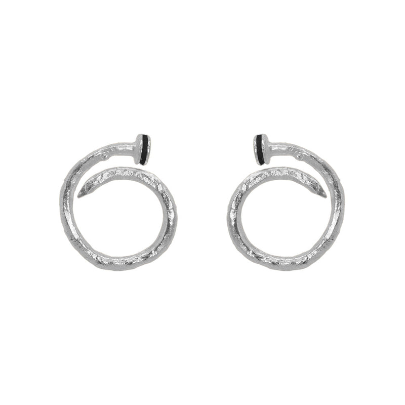 Aretes Spike Twirl Baby Plata