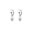 Heart Clip Silver Tiny Hoops