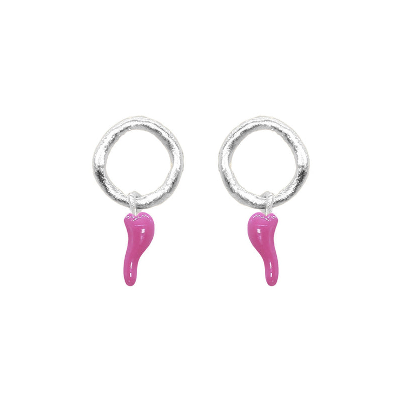 Aretes Spicy Chili Tiny Charm Plata