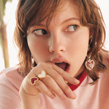 I Heart You Black Ring