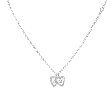 PreOrder Cadena 2 Letras Heart Plata