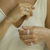 Beating Hearts Ring Silver