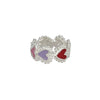 Beating Hearts Ring Silver