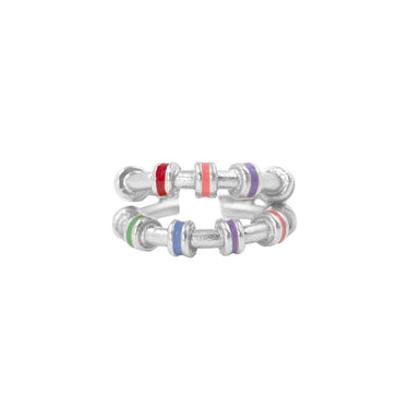 Double Hula Ring Silver