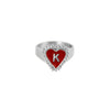 PreOrder Anillo Letra Heart Plata