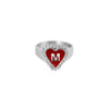 PreOrder Anillo Letra Heart Plata