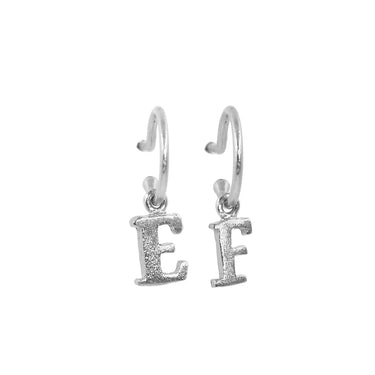 PreOrder Baby Hoops 9mm Letra Plata