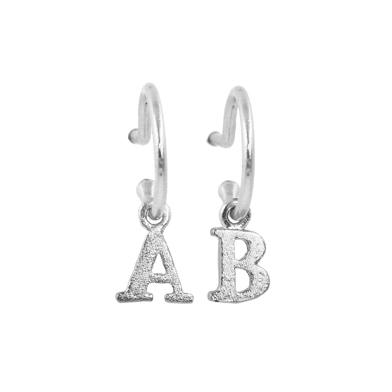 PreOrder Baby Hoops 15mm Letra Plata