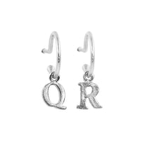 PreOrder Baby Hoops 15mm Silver Letter