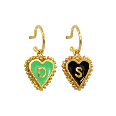 PreOrder Baby Hoops 9mm Letra Heart