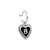 PreOrder Baby Hoops 9mm Letra Heart Plata