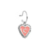 PreOrder Baby Hoops 9mm Letra Heart Plata