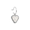 PreOrder Baby Hoops 9mm Letra Heart Plata