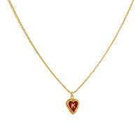 1 Letter Heart Chain Red