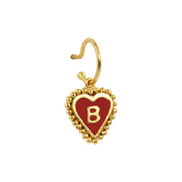 Baby Hoop 9mm Heart Letter Red